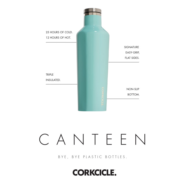 25 oz Canteen in Matte Black from Corkcicle, Water Bottle