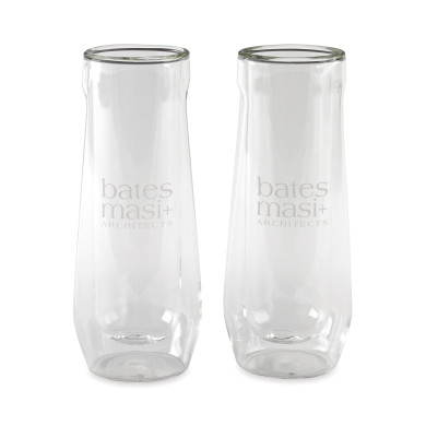 Corkcicle Glass Mug Set of 2 - Crystal Clear - 12 oz