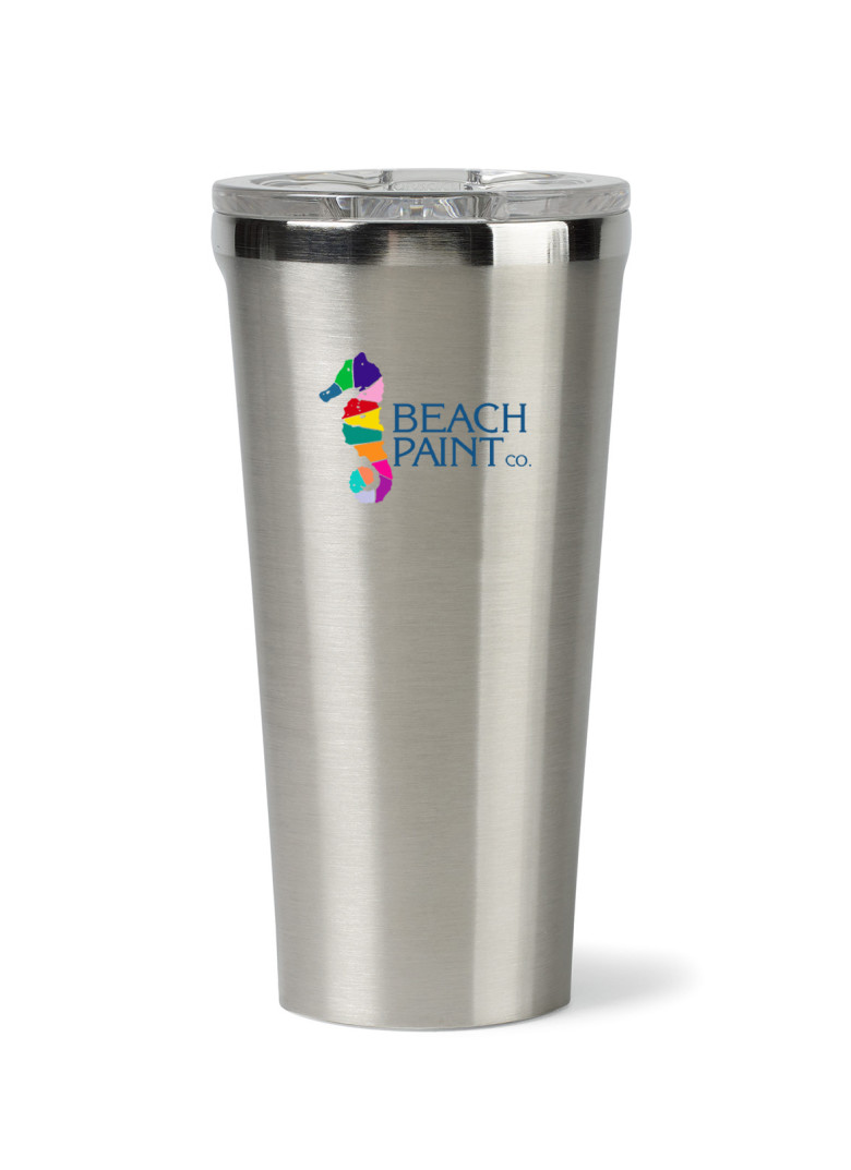 Stainless Steel Prismatic Tumbler With Straw