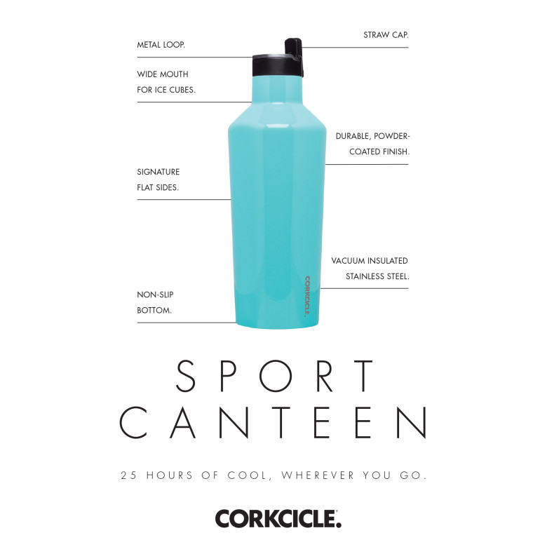  20 Oz. Corkcicle Sport Canteen with Straw